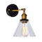 Cwi Lighting Eustis 1 Light Wall Sconce With Black & Gold Brass Finish 9735W7-1-101 - alternate 1
